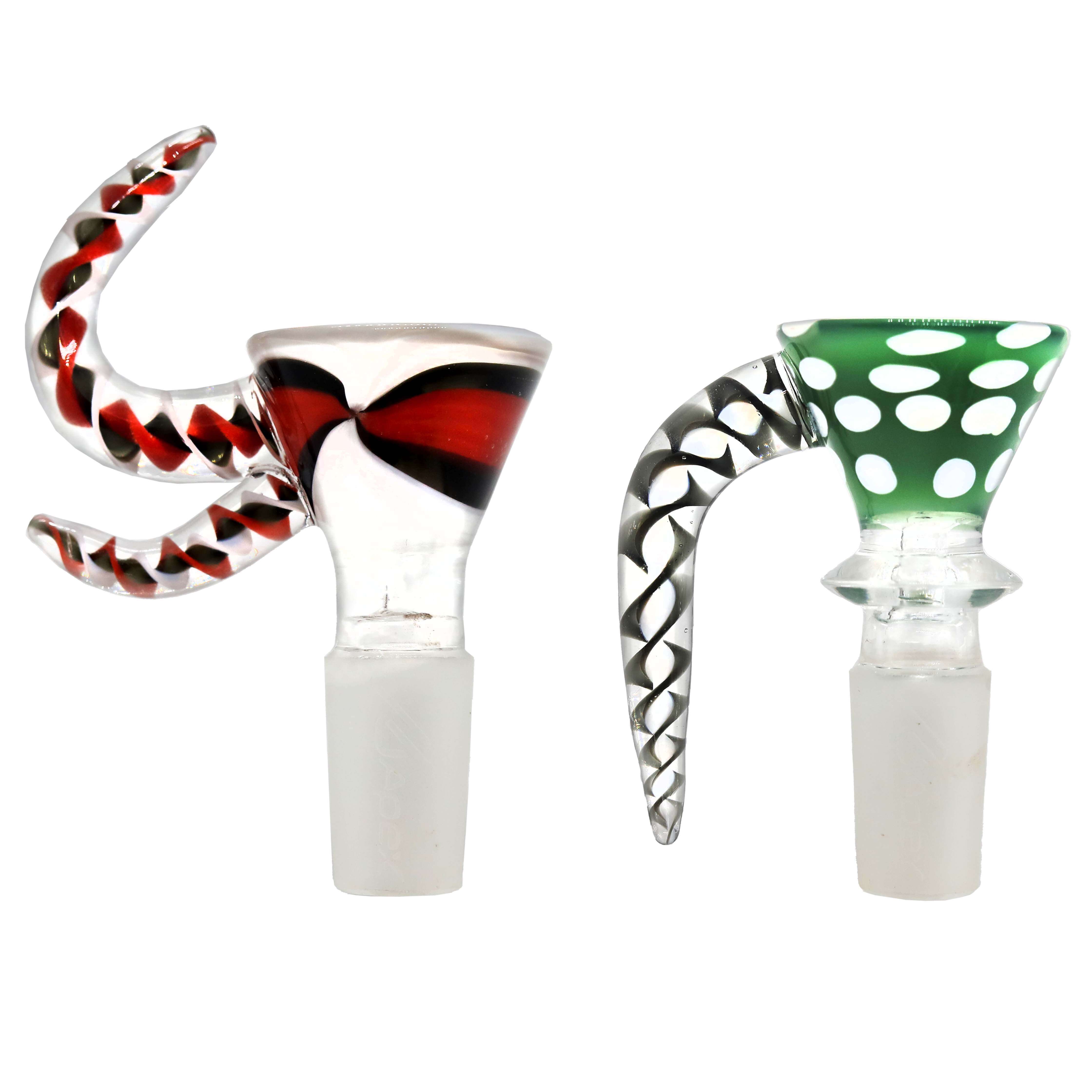 Apex Calcite Bowl With Double Horn (BD-300) | 14mm | Male | Assorted Colors product image